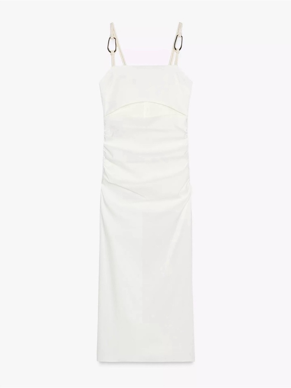 Zara White Dress with Rope Straps - Picture 3 of 3